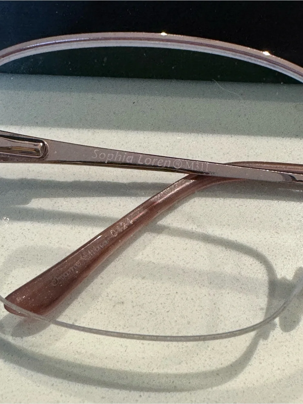 Women's Sophia Loren Metal Rim Glasses Rose Gold